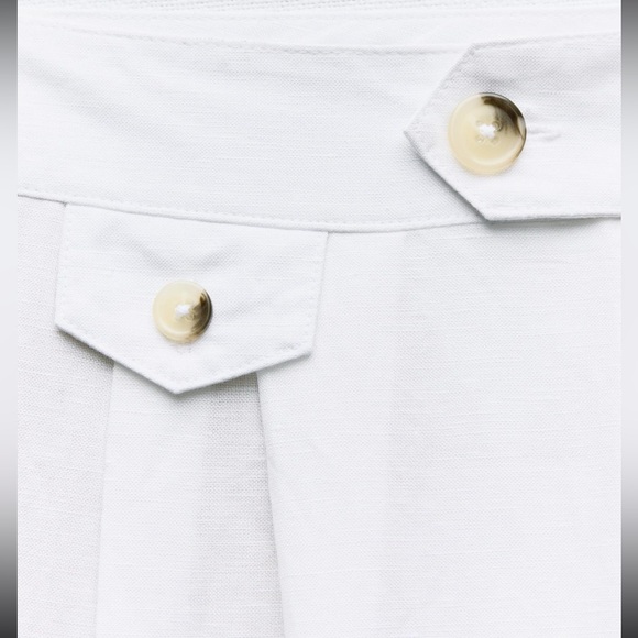 ZARA Linen Blend Pleated Pants - Picture 5 of 6